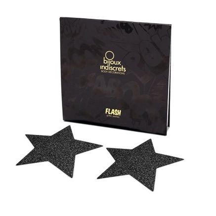 Bijoux Indiscrets Flash Black Star Nipple Caps | Niks.fi verkkokauppa
