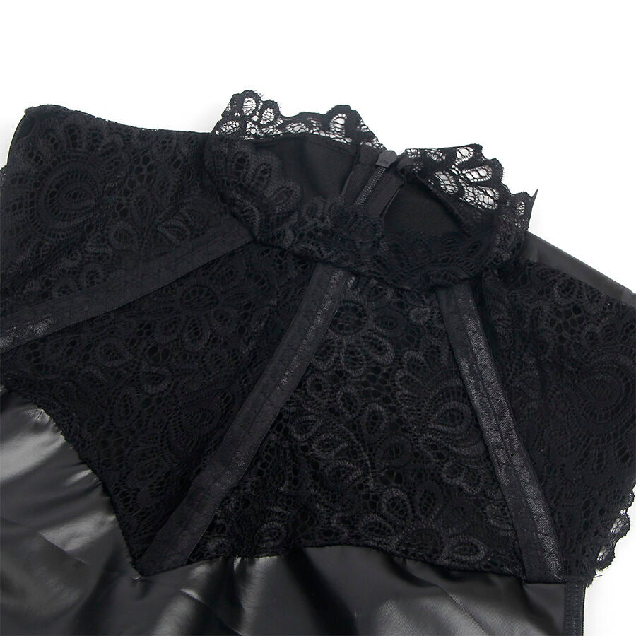 Subblime957544 Lace Collar Leather Dress Black S/M | Niks.fi verkkokauppa