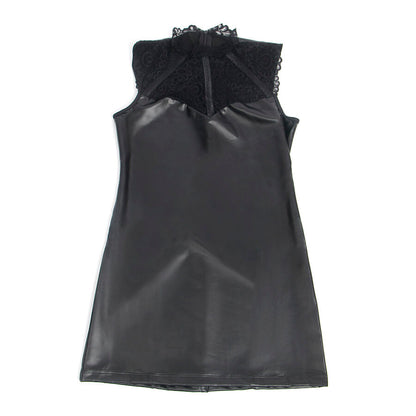 Subblime957551 Lace Collar Leather Dress Black L/Xl | Niks.fi verkkokauppa