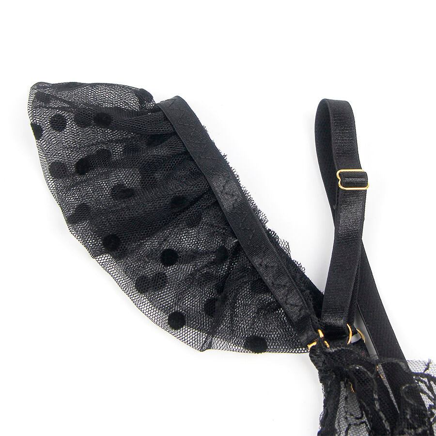 Subblime957490 Lace Bra And Garter Set Black L/Xl | Niks.fi verkkokauppa