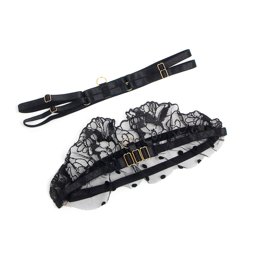 Subblime957490 Lace Bra And Garter Set Black L/Xl | Niks.fi verkkokauppa