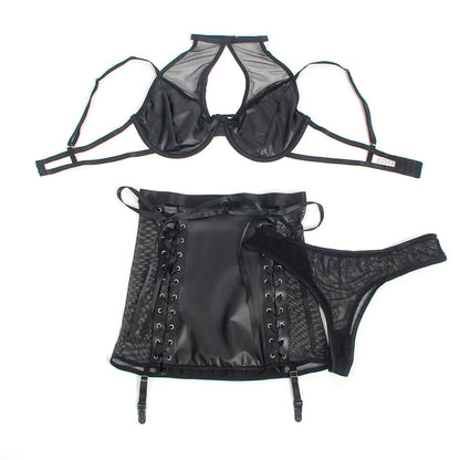 Subblime957599 Leather Bra And Skirt Set Black L/Xl | Niks.fi verkkokauppa