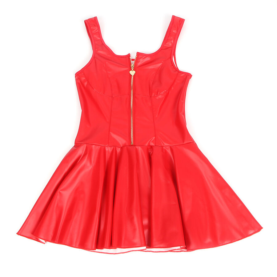 Subblime957698 Heart Zipper Leather Dress Red L/Xl | Niks.fi verkkokauppa