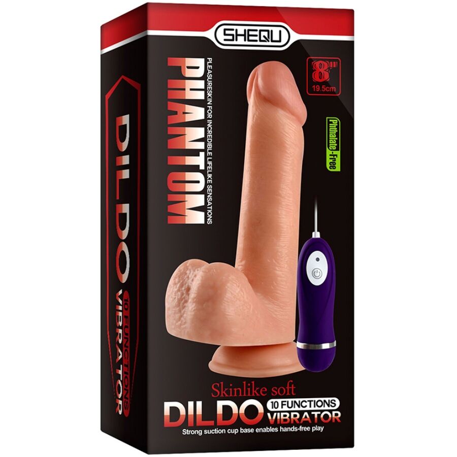 Phantom Vibrating Dildo With Remote Control 20 Cm | Niks.fi verkkokauppa