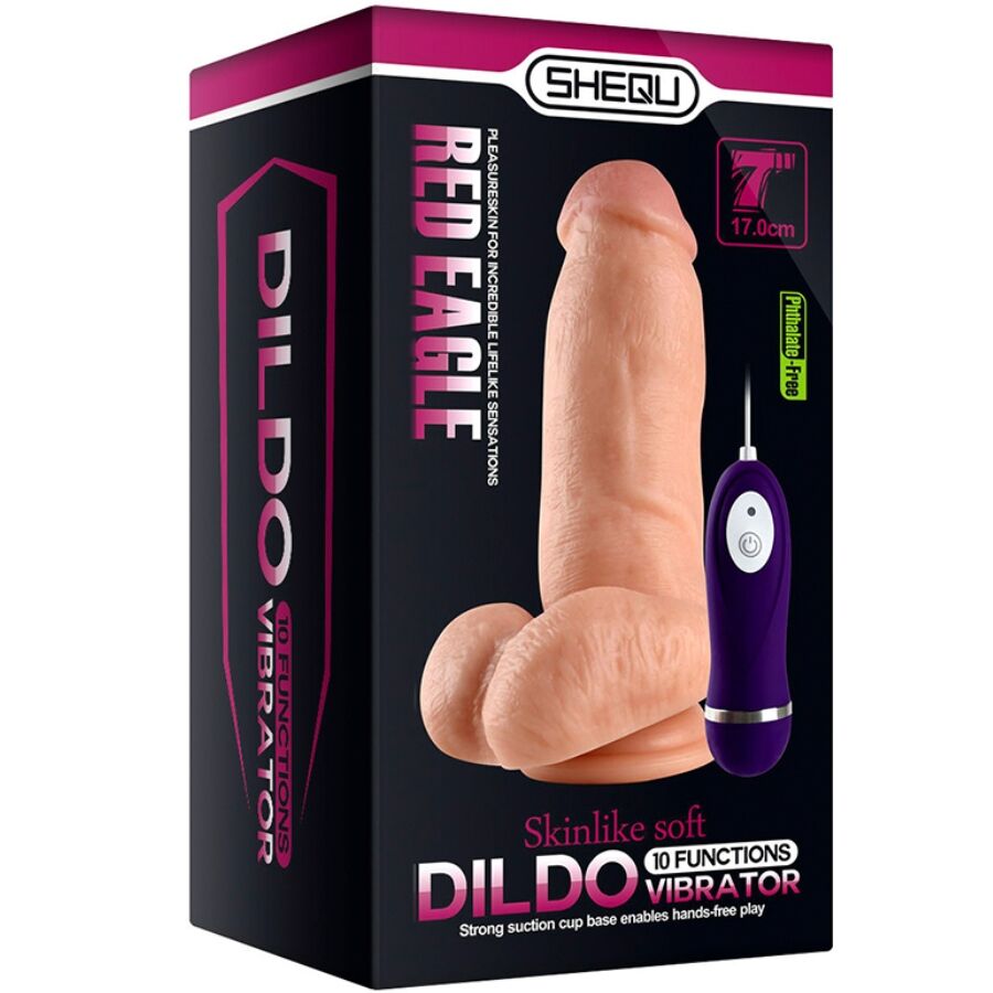 Red Eagle Vibrator Dildo With Remote Control 17 Cm | Niks.fi verkkokauppa