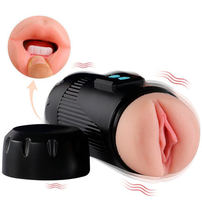 Kay Double Masturbator With Dual Mouth And Vagina Vibration | Niks.fi verkkokauppa