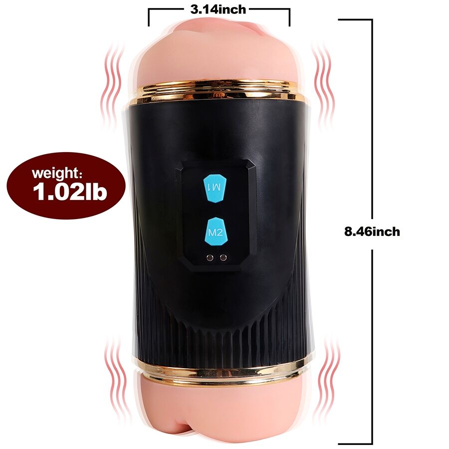Kay Double Masturbator With Dual Mouth And Vagina Vibration | Niks.fi verkkokauppa