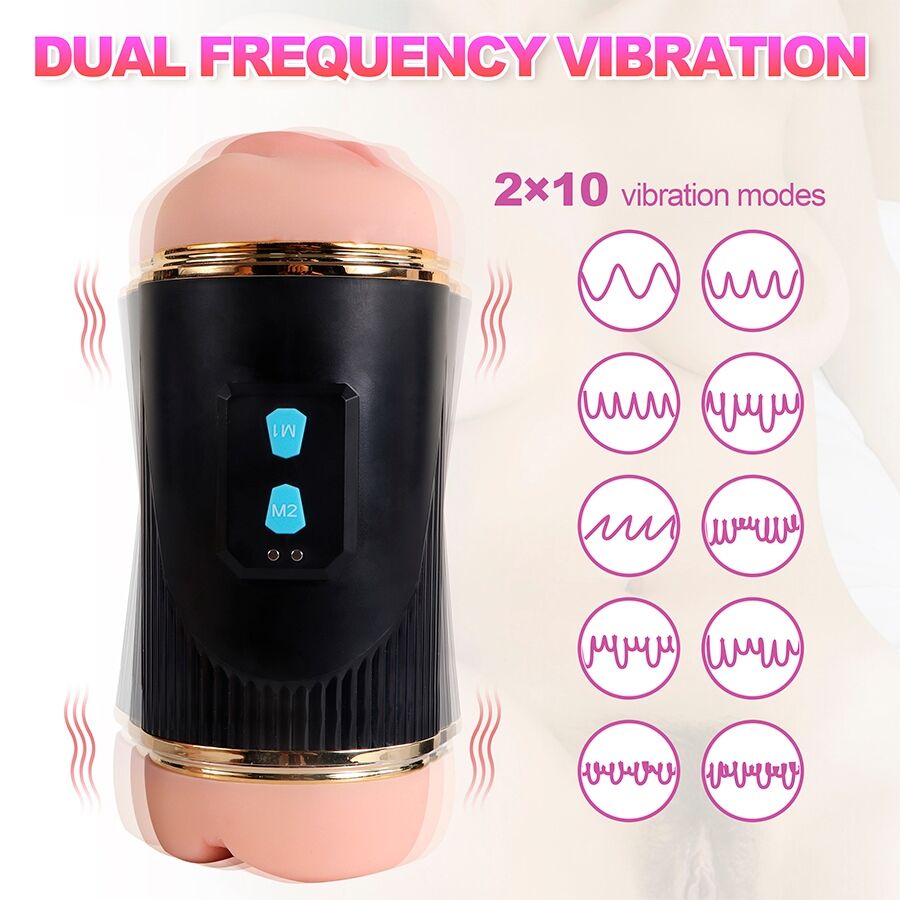 Kay Double Masturbator With Dual Mouth And Vagina Vibration | Niks.fi verkkokauppa