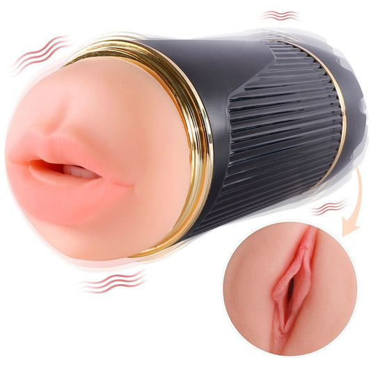 Kay Double Masturbator With Dual Mouth And Vagina Vibration | Niks.fi verkkokauppa