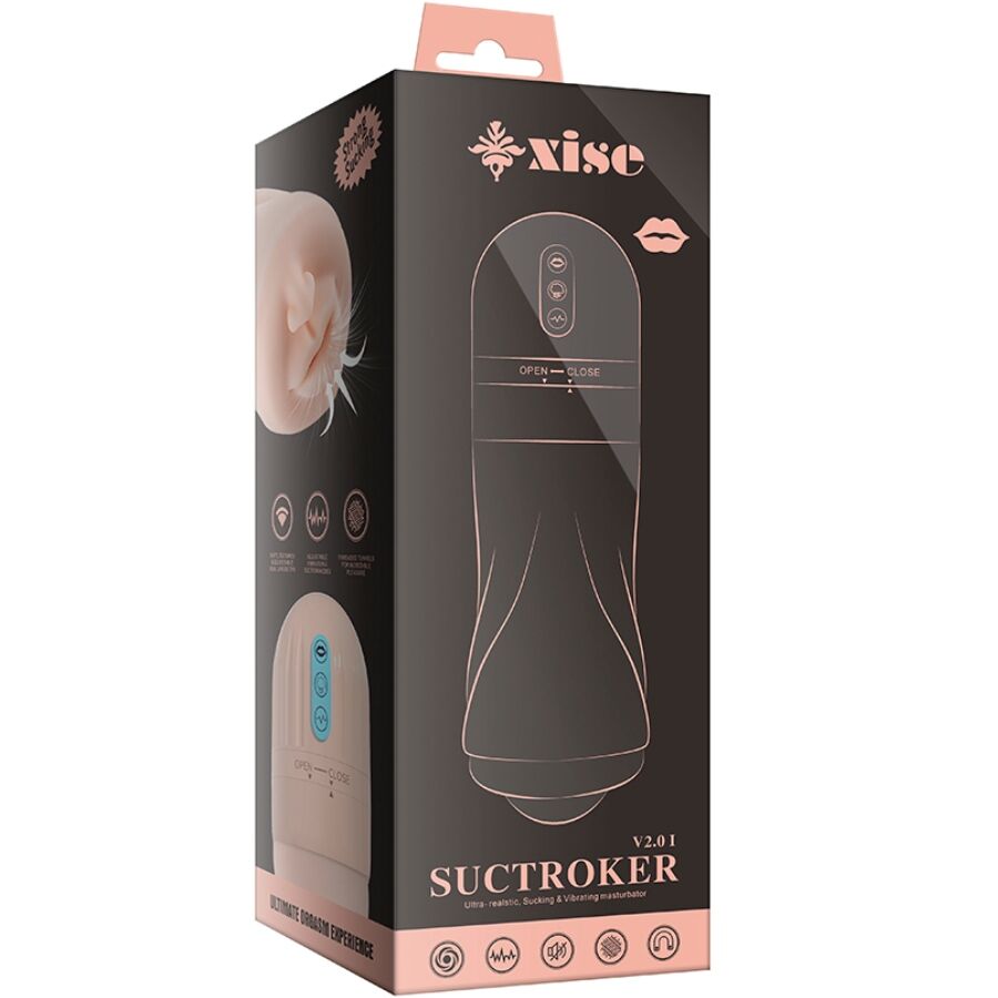 Suctroker V2.0 I Mouth Masturbator With Vibration | Niks.fi verkkokauppa