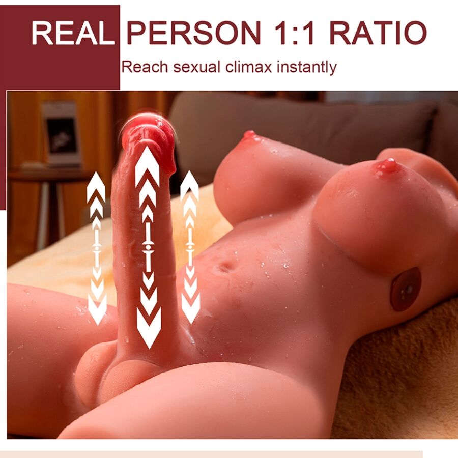 Miah Lady Boy Female Torso With Dildo With Vibration And Thrusting 55 Cm | Niks.fi verkkokauppa