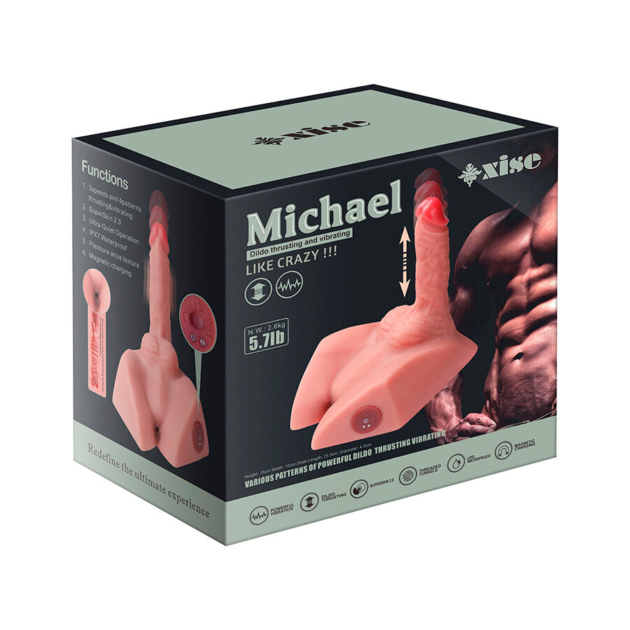 Michael Realistic Dildo And Anus Masturbator With Thrusting 15 Cm | Niks.fi verkkokauppa
