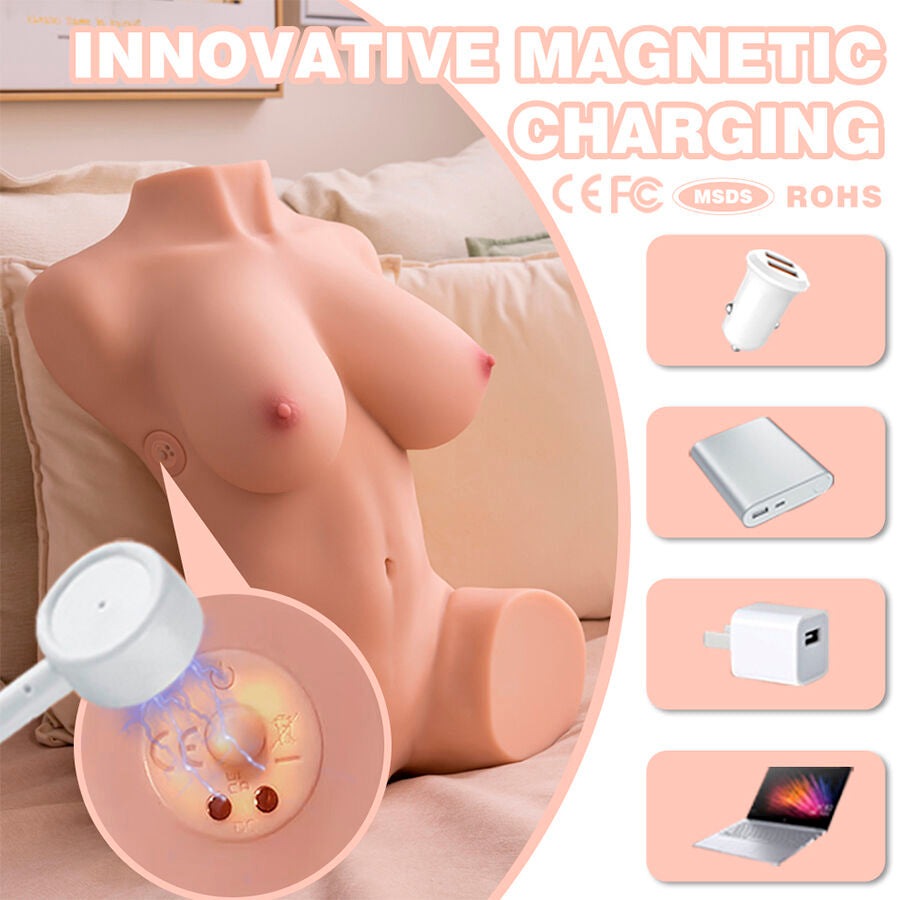 Dania Thrusting Realistic Vibrating Female Torso 52 Cm | Niks.fi verkkokauppa