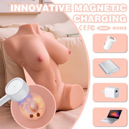 Dania Thrusting Realistic Vibrating Female Torso 52 Cm | Niks.fi verkkokauppa
