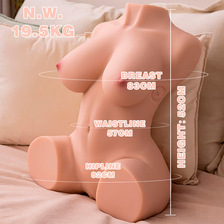 Dania Thrusting Realistic Vibrating Female Torso 52 Cm | Niks.fi verkkokauppa