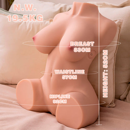 Dania Thrusting Realistic Vibrating Female Torso 52 Cm | Niks.fi verkkokauppa