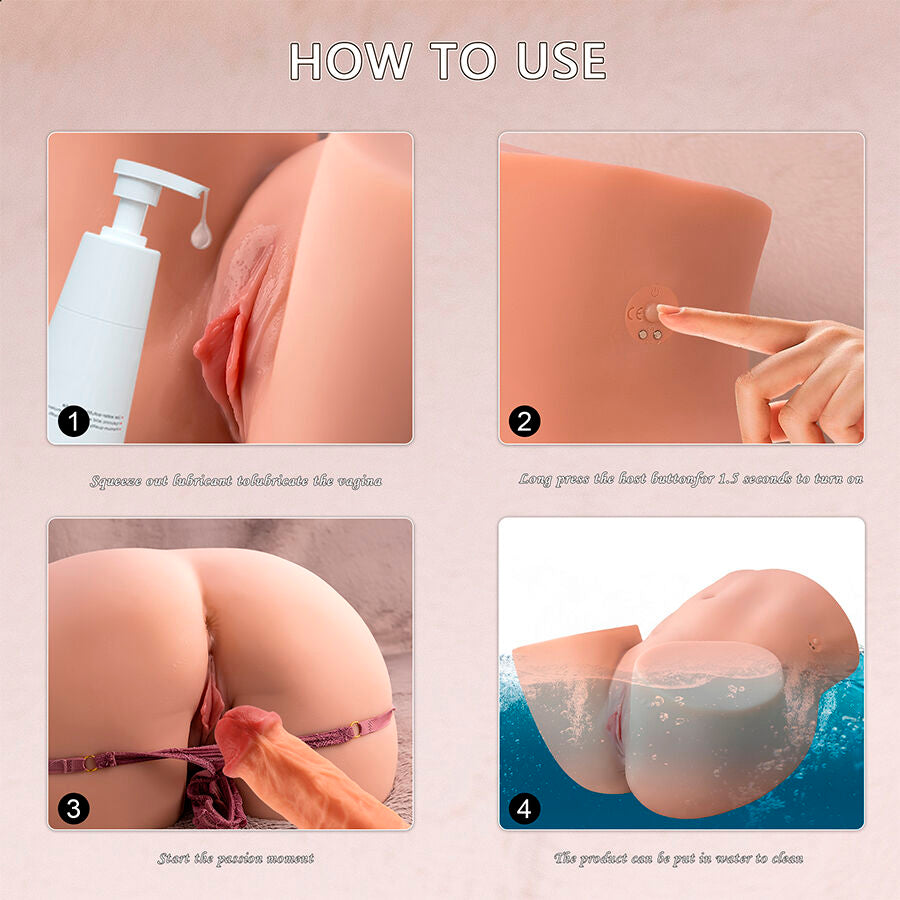 Ethel Thrusting Realistic Vagina Masturbator With Multi-Position Vibration | Niks.fi verkkokauppa