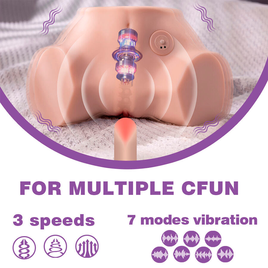 Fennie Shaking Realistic Multiposition Vagina And Anus Masturbator With Vibration | Niks.fi verkkokauppa