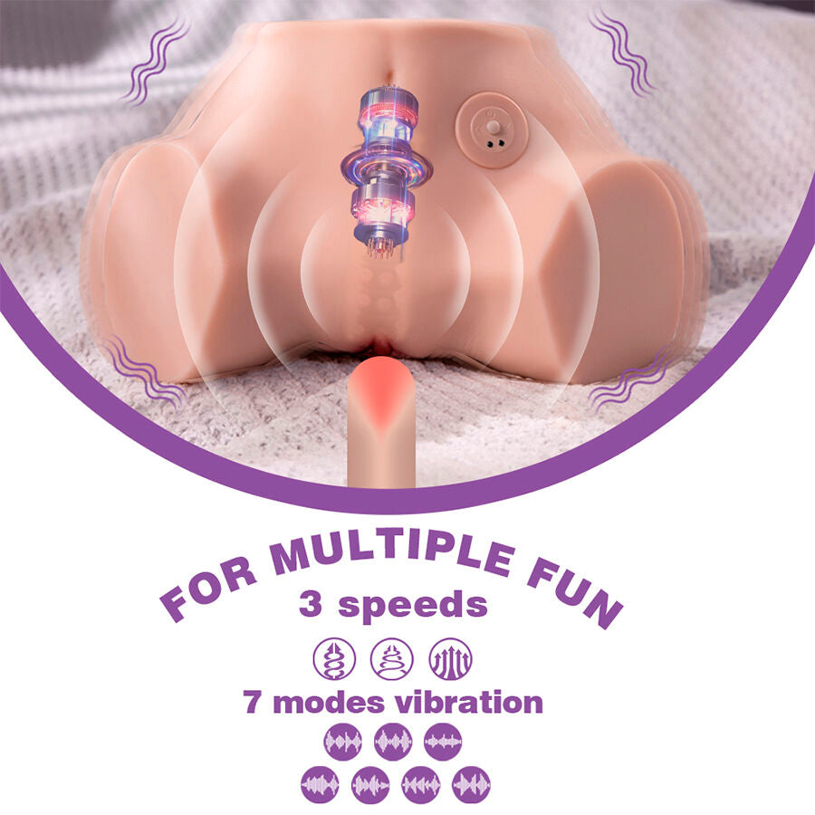 Fennie Shaking Realistic Multiposition Vagina And Anus Masturbator With Vibration | Niks.fi verkkokauppa