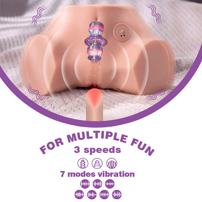 Fennie Shaking Realistic Multiposition Vagina And Anus Masturbator With Vibration | Niks.fi verkkokauppa