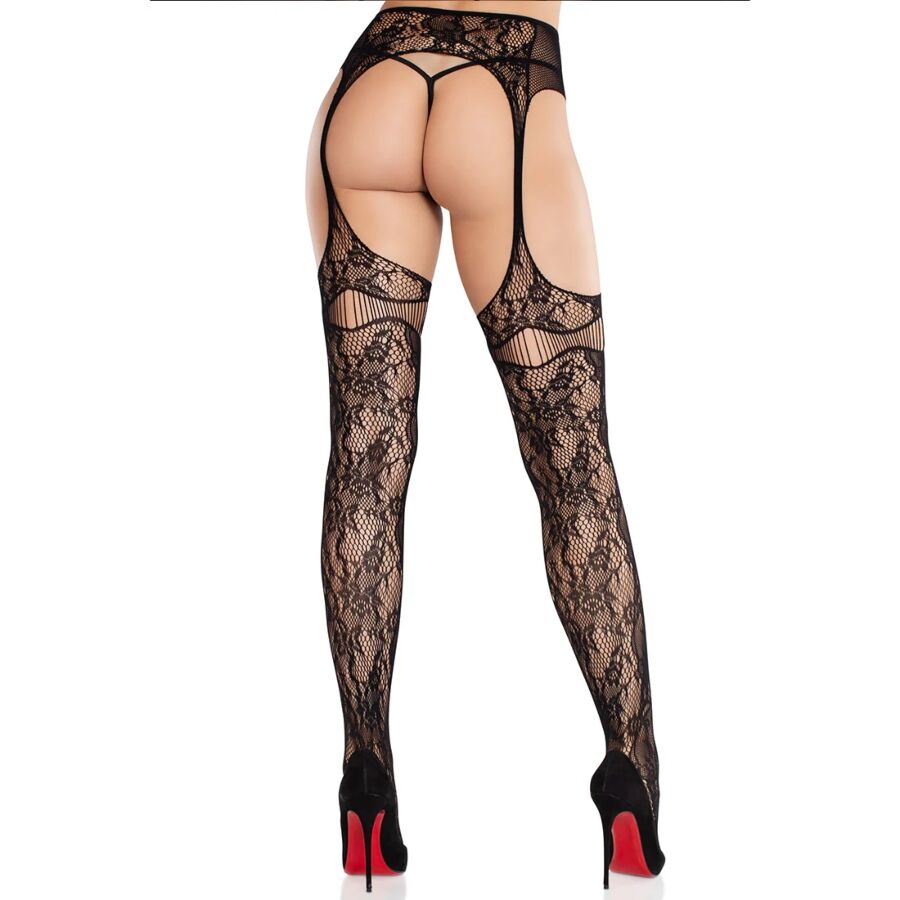 Leg Avenuelace Stockings With Garters Black | Niks.fi verkkokauppa