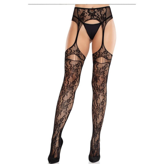 Leg Avenuelace Stockings With Garters Black | Niks.fi verkkokauppa