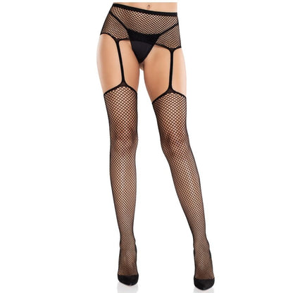Leg Avenuelace Stockings With Cross And Garter Belt Black | Niks.fi verkkokauppa