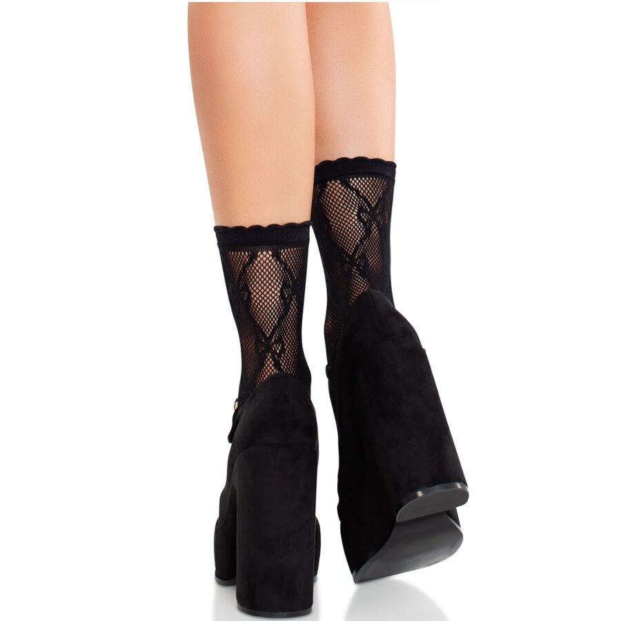 Leg Avenueblack Lace Bow Lace Socks | Niks.fi verkkokauppa