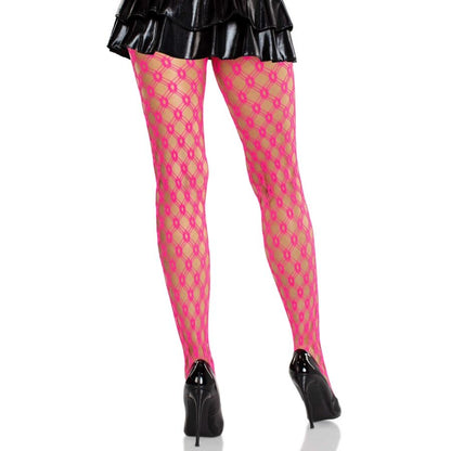 Leg Avenuelace Tights With Eyelets Neon Pink | Niks.fi verkkokauppa