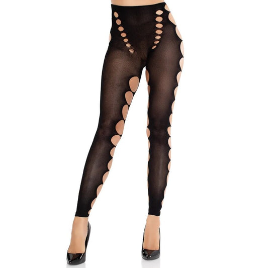 Leg Avenueseamless Opaque Stockings With Cutout At The Feet Black | Niks.fi verkkokauppa
