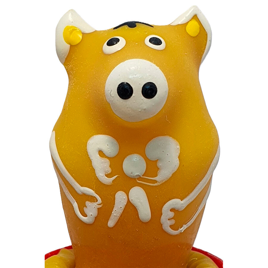 Handpainted Novelty Condoms Pig Sitting Yellow | Niks.fi verkkokauppa