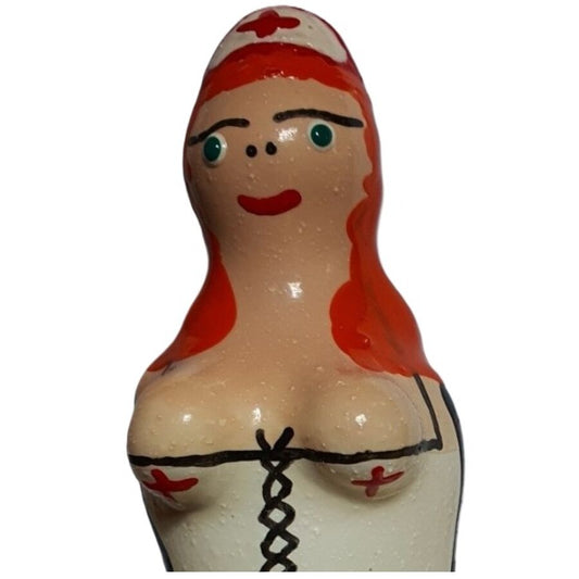 Handpainted Novelty Condoms Nurse Redhead | Niks.fi verkkokauppa