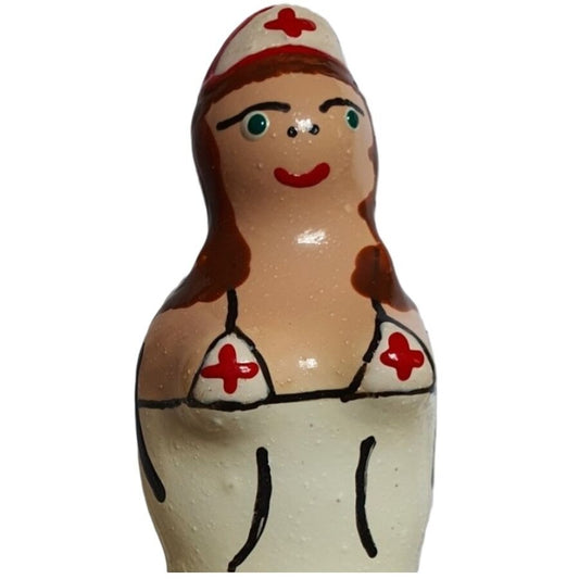 Handpainted Novelty Condoms Nurse Brunette | Niks.fi verkkokauppa