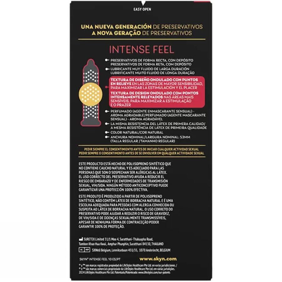 Intense Feel Textured Condom With Wavy Design 10 Units | Niks.fi verkkokauppa