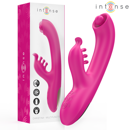 Intense Christina monitoiminen rabbit-vibraattori - pinkki - 22,5 cm