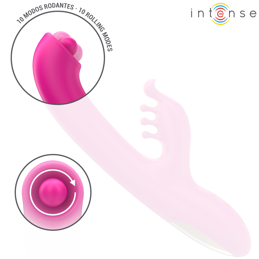 Intense Christina monitoiminen rabbit-vibraattori - pinkki - 22,5 cm