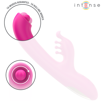 Intense Christina monitoiminen rabbit-vibraattori - pinkki - 22,5 cm