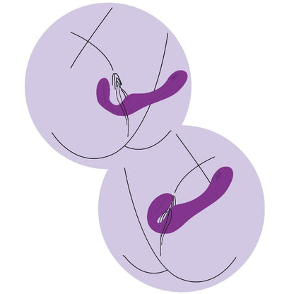 2 In 1 Strapless Strap-On Vibrator With Remote Control Purple | Niks.fi verkkokauppa