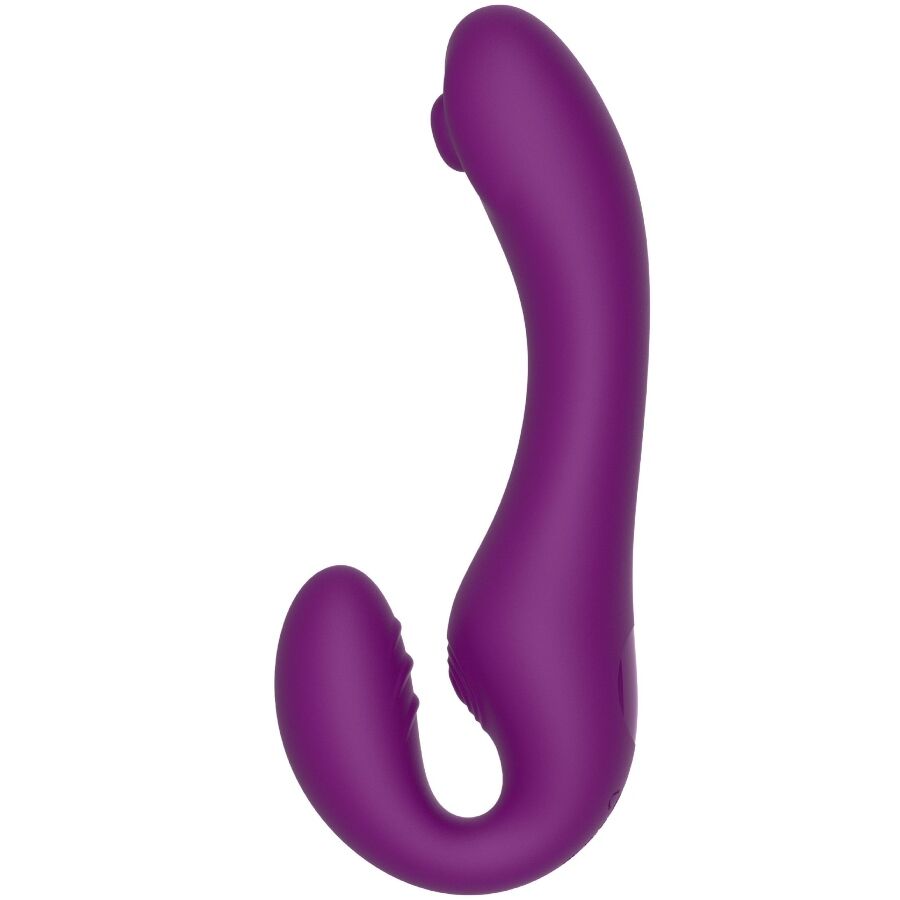 2 In 1 Strapless Strap-On Vibrator With Remote Control Purple | Niks.fi verkkokauppa