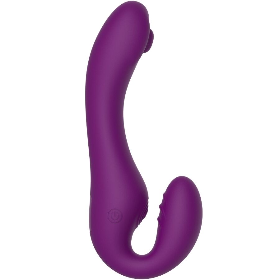 2 In 1 Strapless Strap-On Vibrator With Remote Control Purple | Niks.fi verkkokauppa