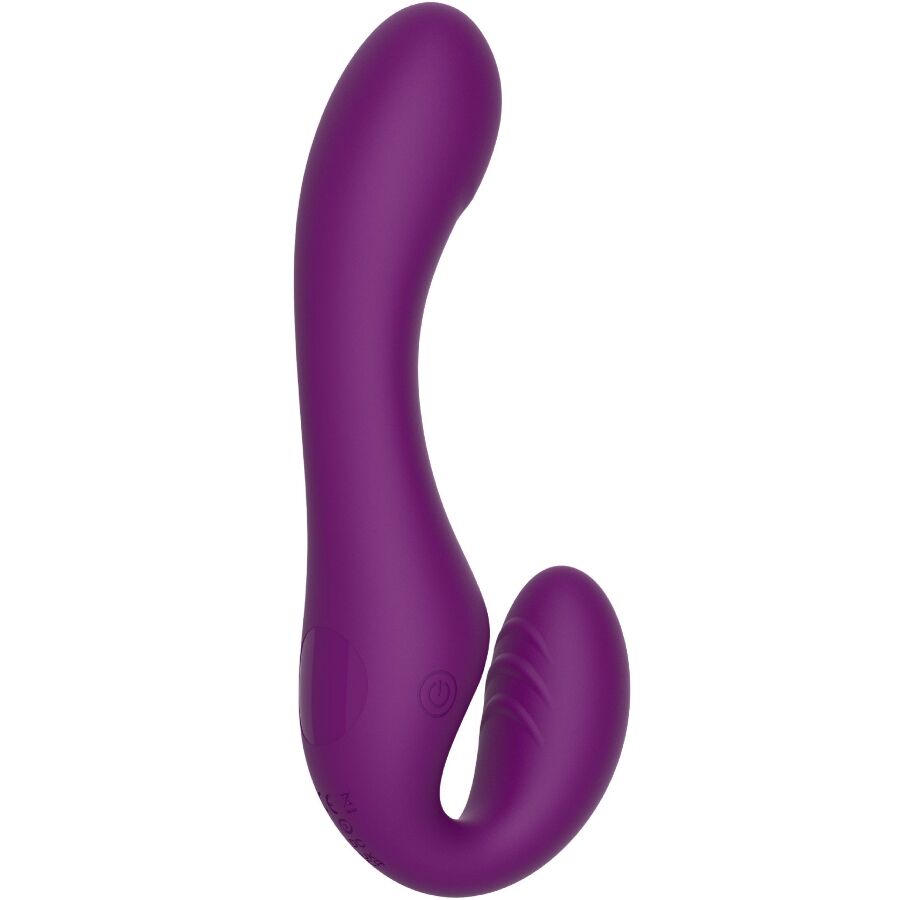 2 In 1 Strapless Strap-On Vibrator With Remote Control Purple | Niks.fi verkkokauppa