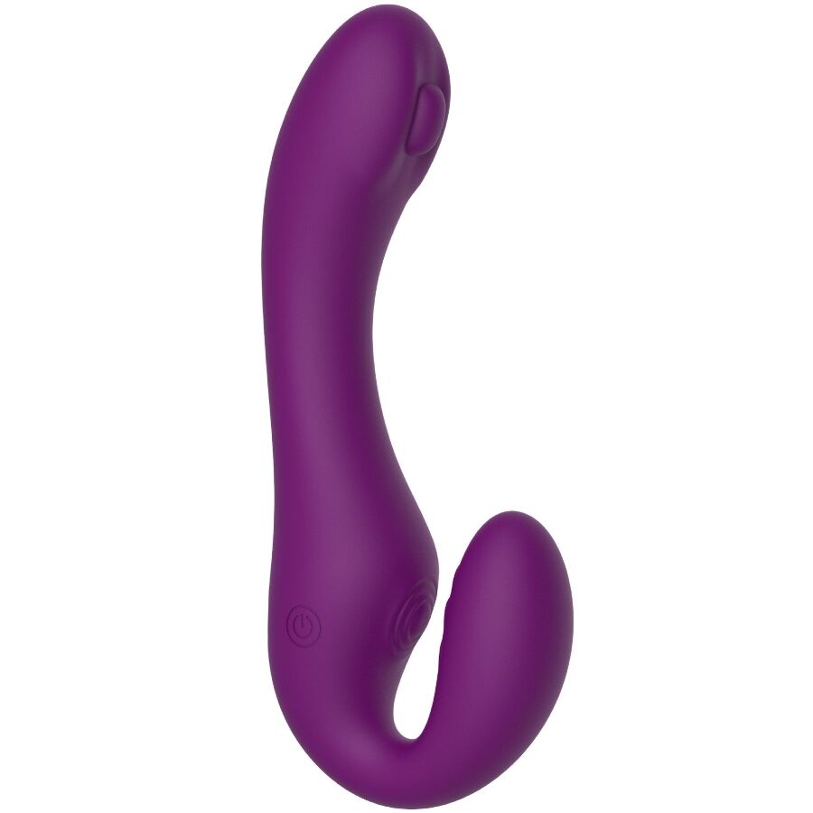 2 In 1 Strapless Strap-On Vibrator With Remote Control Purple | Niks.fi verkkokauppa