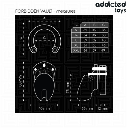 Addicted Toys Lockedforbidden Vault Penis Cage 10 Cm | Niks.fi verkkokauppa