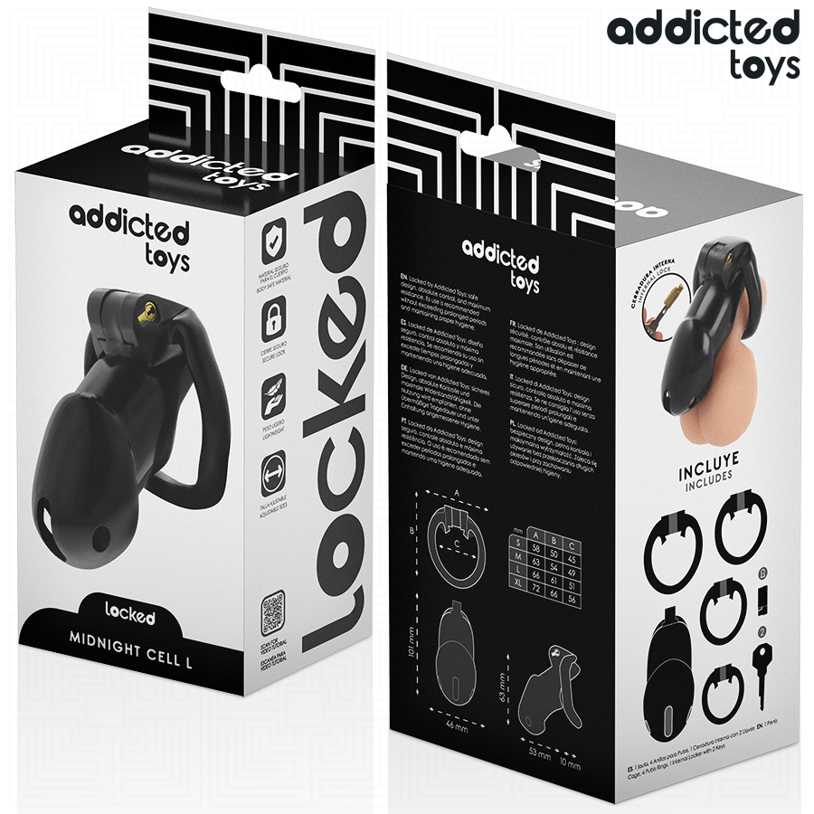 Addicted Toys Lockedmindnight Cell Penis Cage Size L | Niks.fi verkkokauppa