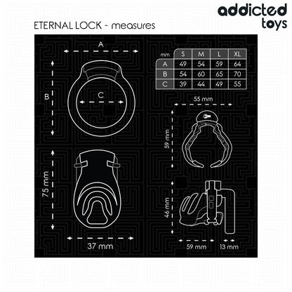 Addicted Toys Lockedeternal Lock Penis Cage 9 Cm | Niks.fi verkkokauppa