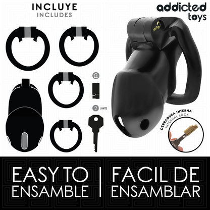 Addicted Toys Lockedmindnight Cell Penis Cage 4.2 Cm Size M | Niks.fi verkkokauppa