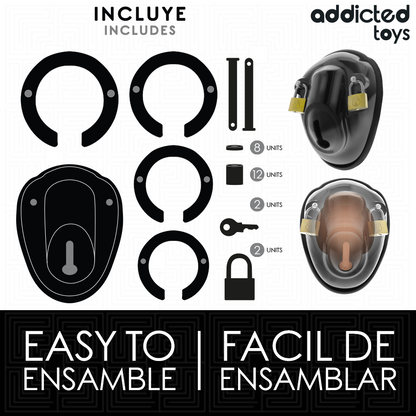 Addicted Toys Lockedkeyless Restraint Penis Cage 11.5 Cm | Niks.fi verkkokauppa