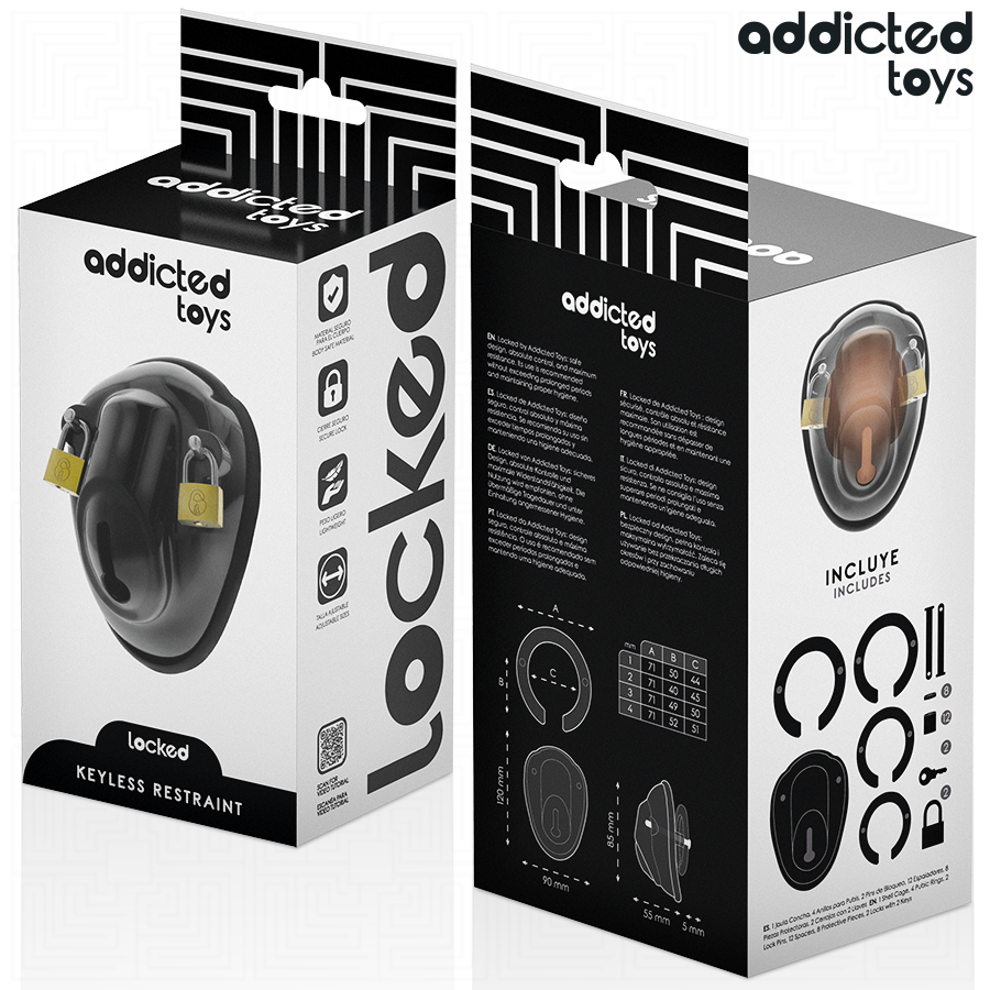 Addicted Toys Lockedkeyless Restraint Penis Cage 11.5 Cm | Niks.fi verkkokauppa