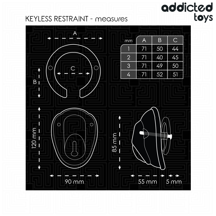 Addicted Toys Lockedkeyless Restraint Penis Cage 11.5 Cm | Niks.fi verkkokauppa