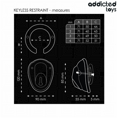 Addicted Toys Lockedkeyless Restraint Penis Cage 11.5 Cm | Niks.fi verkkokauppa